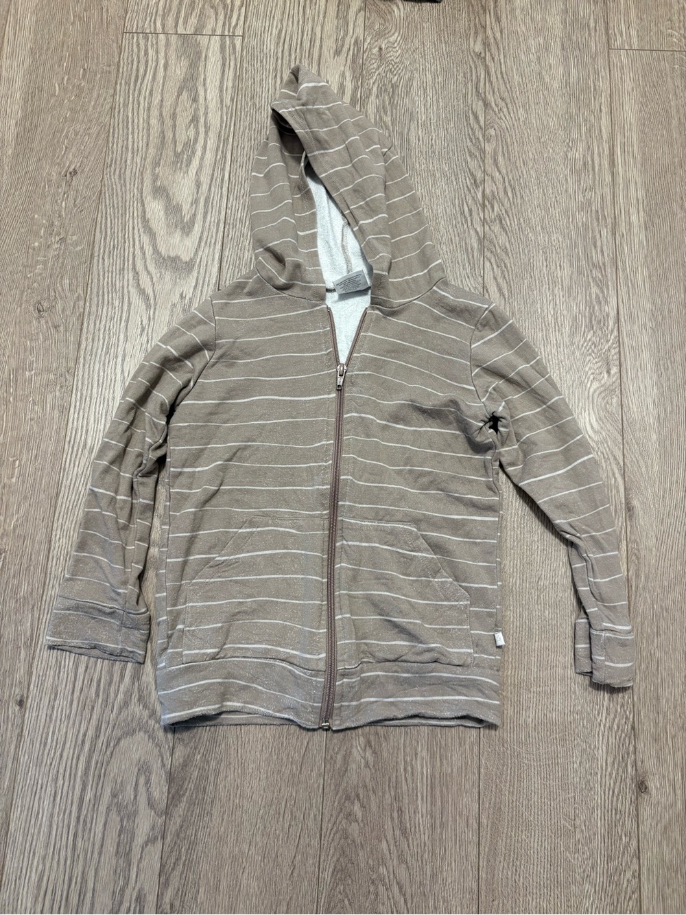 Jax & Lennon Kids' tan Stripe Zip Hoodie Jacket